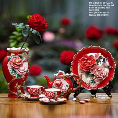 BỘ SẢN PHẨM TRANG TRÍ NHÀ CỬA - HOA MẪU ĐƠN ĐẮP NỔI